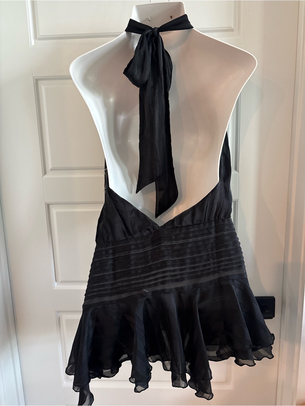 Peppermayo Black Halter Ruffled Mini Dress - Picture 5 of 7